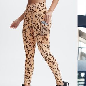 Fabletics Powerhold Leggings Size S Desert Leopard